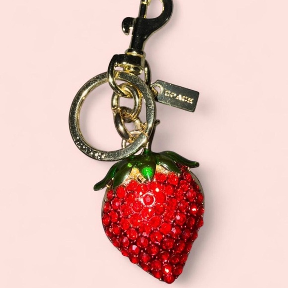 The Unbranded Brand Accessories - Strawberry Key Holder with Red Crystals
